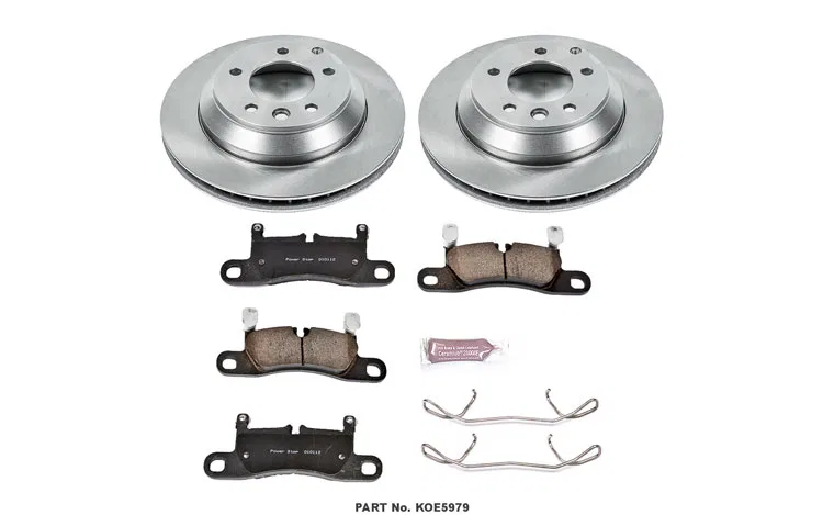 KOE5979 – POWERSTOP Brake Kit, Ceramic Brake Pads 13 Inch OE Replacement Rotor With Rotor/ Brake Pad/ Hardware